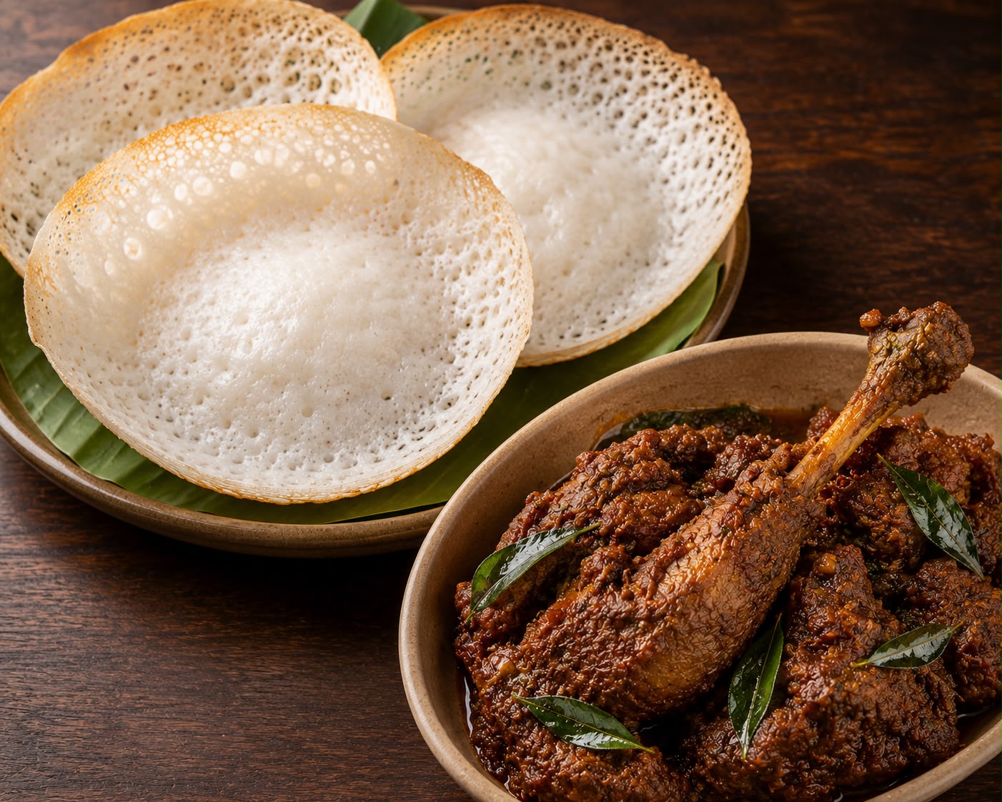 Appam with Duck Roast