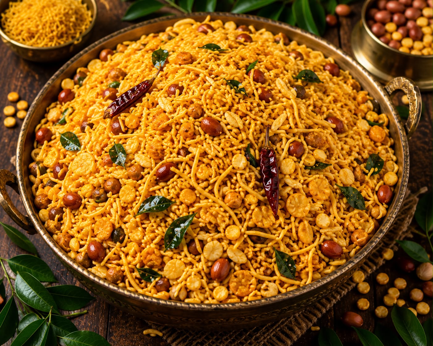 Crunchy snack mixture