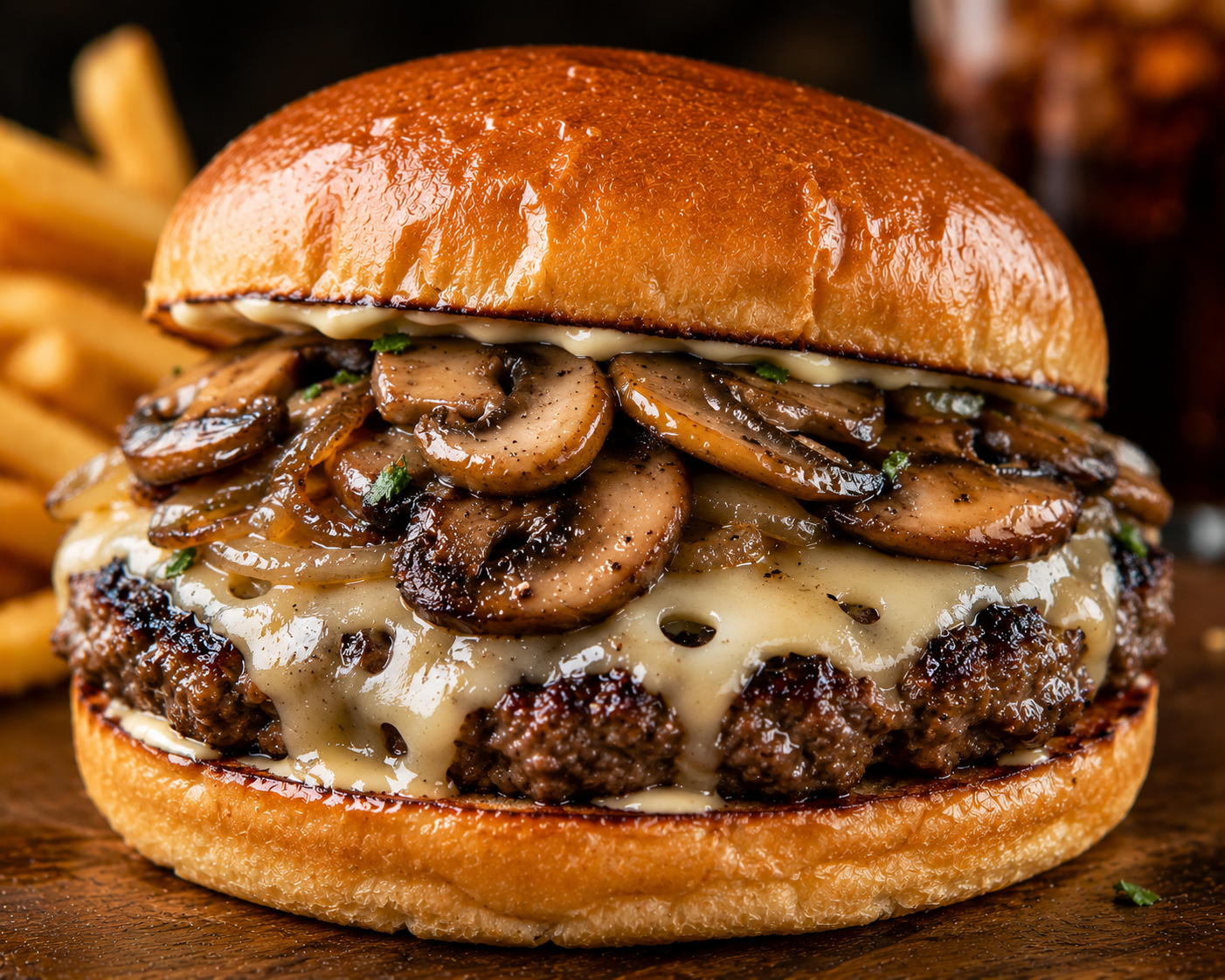 Mushroom Swiss Burger