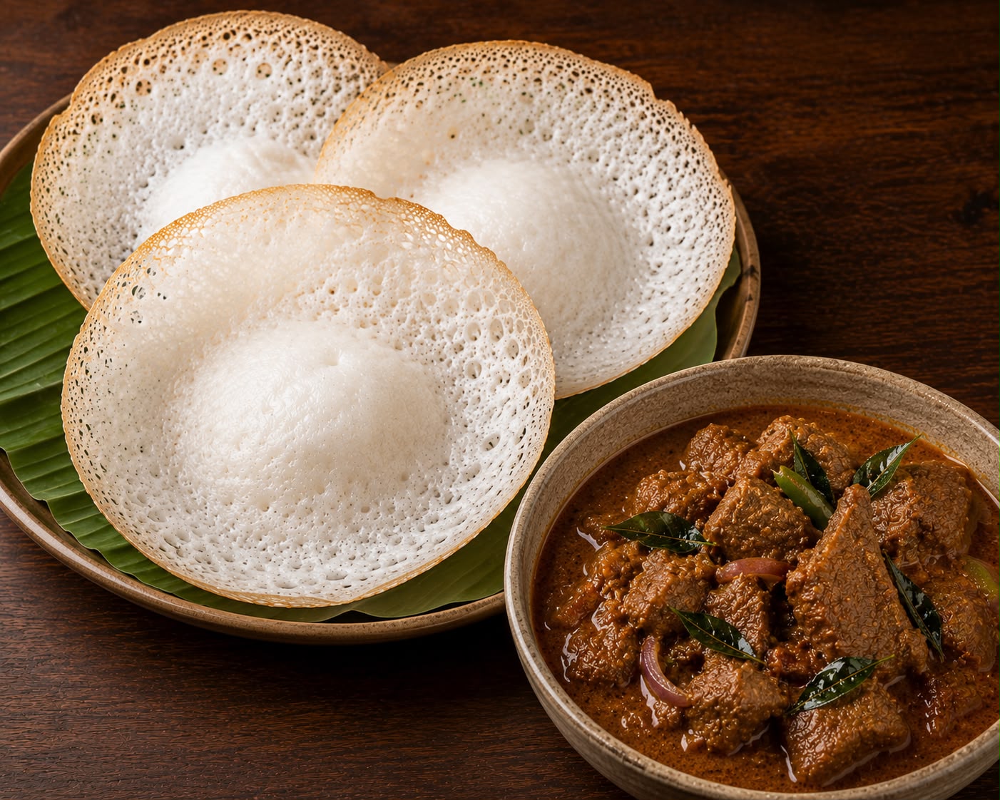 Palappam with Beef